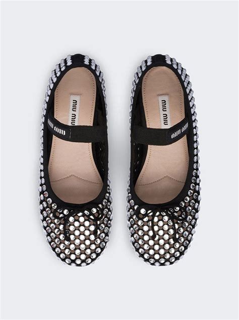 miu miu studded ballet flats|ballet flats price tag.